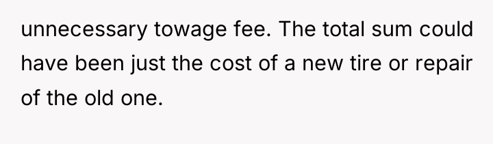 unnecessary towage fee. The total sum could have been just...