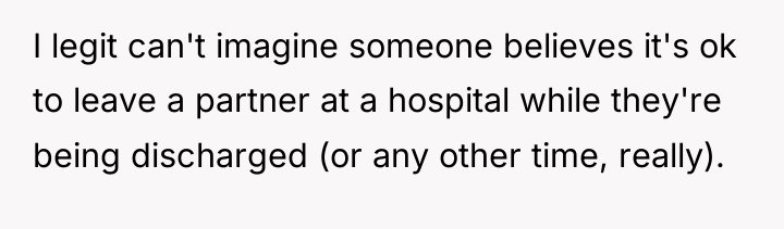 I legit can't imagine someone believes it's ok to leave...