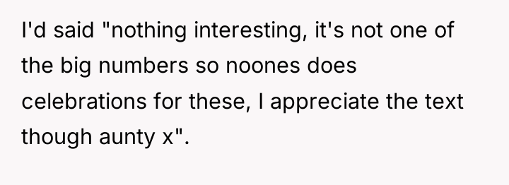I'd said "nothing interesting, it's not one of the big...