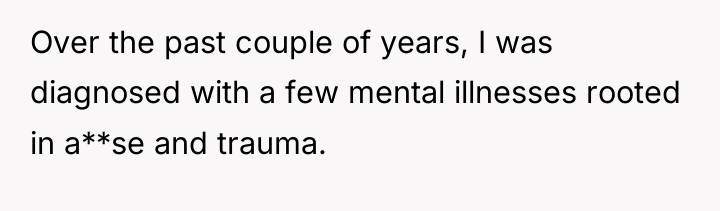 Over the past couple of years, I was diagnosed with...