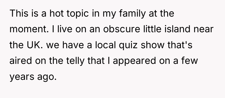 This is a hot topic in my family at the...