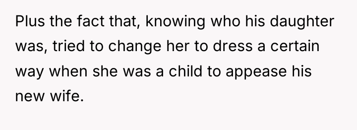 Plus the fact that, knowing who his daughter was, tried...