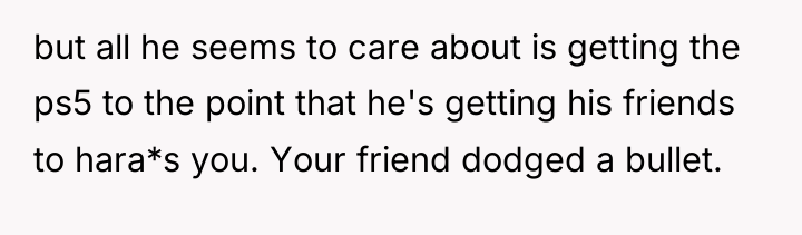 but all he seems to care about is getting the...