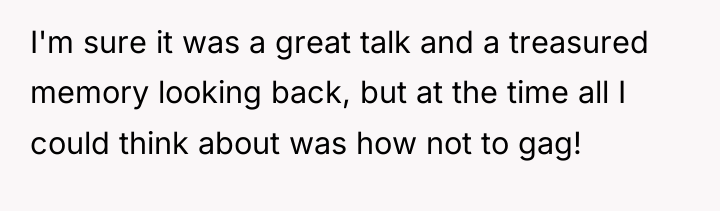 I'm sure it was a great talk and a treasured...