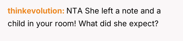 thinkevolution NTA She left a note and a child in...