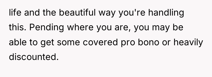 life and the beautiful way you're handling this. Pending where...