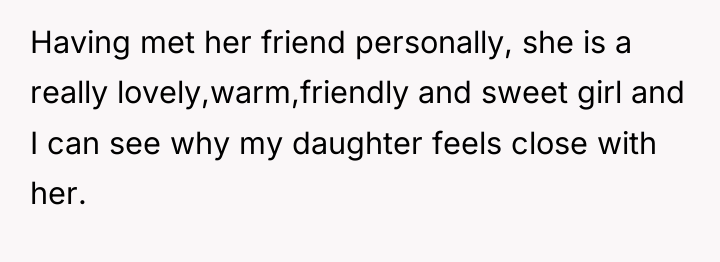 Having met her friend personally, she is a really lovely,warm,friendly...