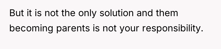 But it is not the only solution and them becoming...