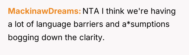 MackinawDreams NTA I think we're having a lot of language...