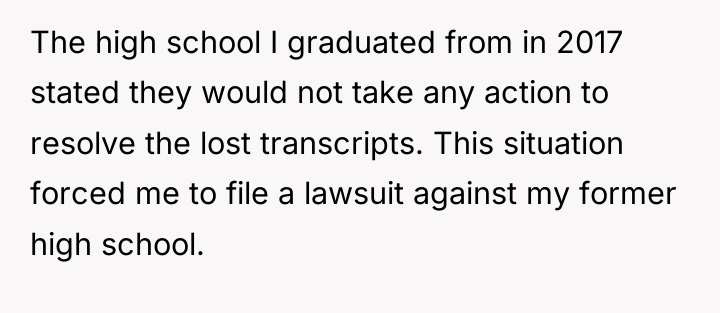 The high school I graduated from in 2017 stated they...