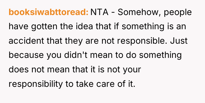 booksiwabttoread NTA - Somehow, people have gotten the idea that...