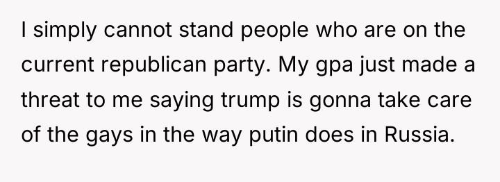 I simply cannot stand people who are on the current...