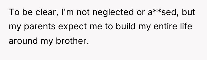 To be clear, I'm not neglected or a**sed, but my...