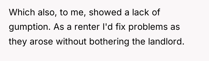 Which also, to me, showed a lack of gumption. As...