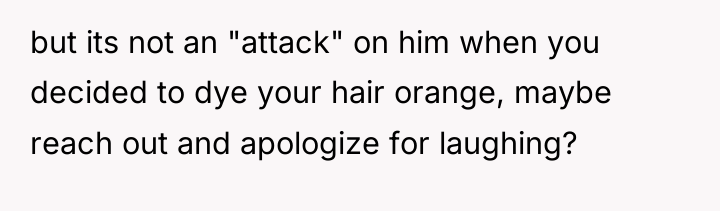 but its not an "attack" on him when you decided...