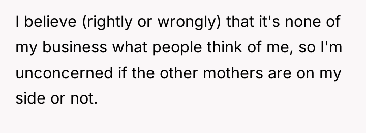 I believe (rightly or wrongly) that it's none of my...