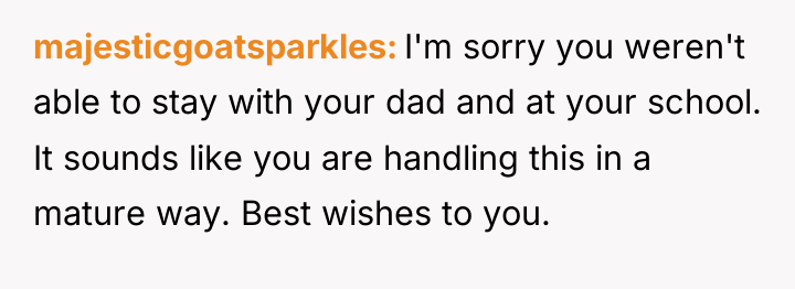 majesticgoatsparkles I'm sorry you weren't able to stay with your...