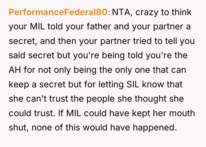 PerformanceFederal80 NTA, crazy to think your MIL told your father...