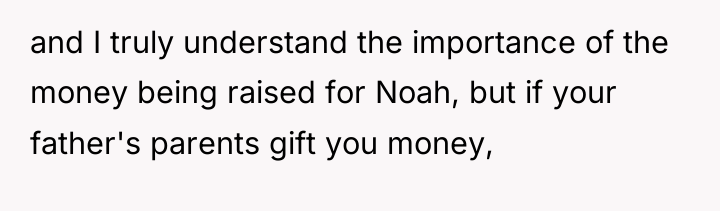 and I truly understand the importance of the money being...