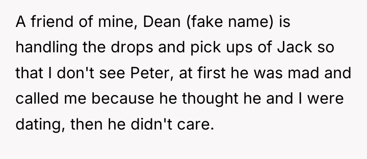 A friend of mine, Dean (fake name) is handling the...