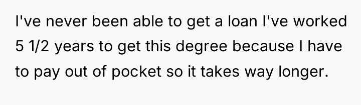 I've never been able to get a loan I've worked...