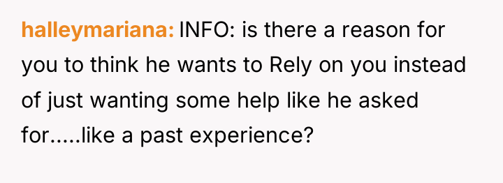 halleymariana INFO: is there a reason for you to think...
