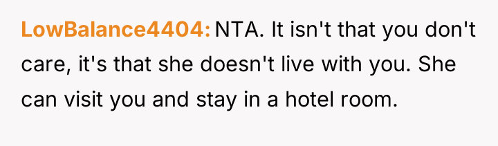 LowBalance4404 NTA. It isn't that you don't care, it's that...
