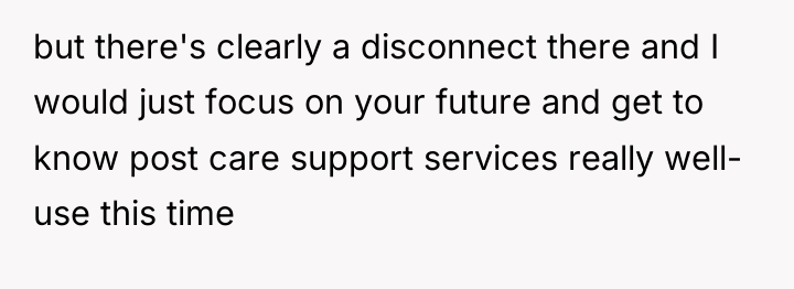 but there's clearly a disconnect there and I would just...