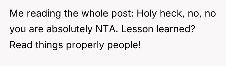 Me reading the whole post: Holy heck, no, no you...