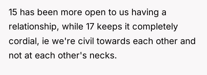 15 has been more open to us having a relationship,...