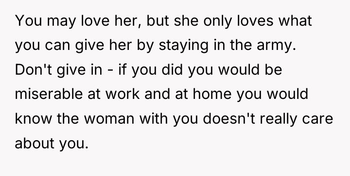 You may love her, but she only loves what you...