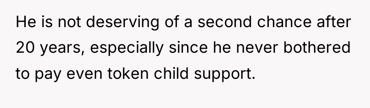 He is not deserving of a second chance after 20...