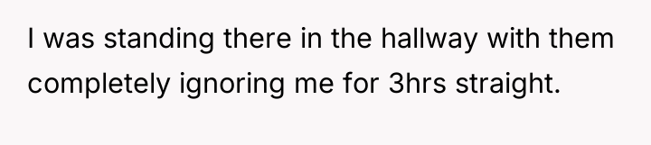 I was standing there in the hallway with them completely...