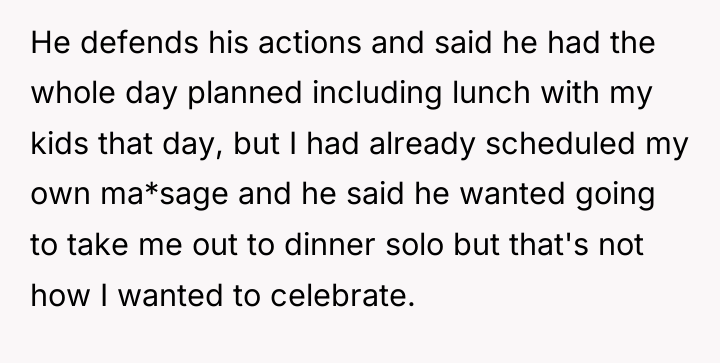 He defends his actions and said he had the whole...