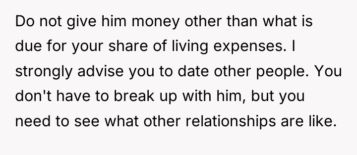 Do not give him money other than what is due...