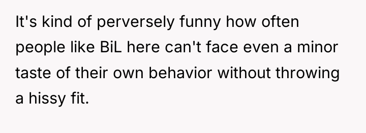 It's kind of perversely funny how often people like BiL...
