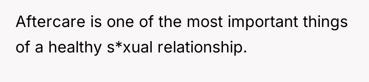 Aftercare is one of the most important things of a...