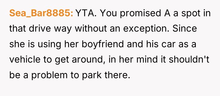 Sea_Bar8885 YTA. You promised A a spot in that drive...