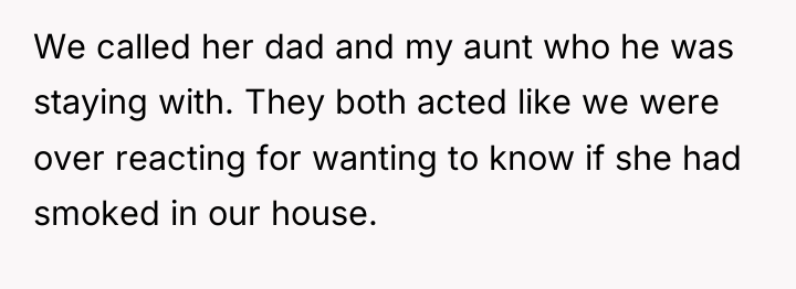 We called her dad and my aunt who he was...