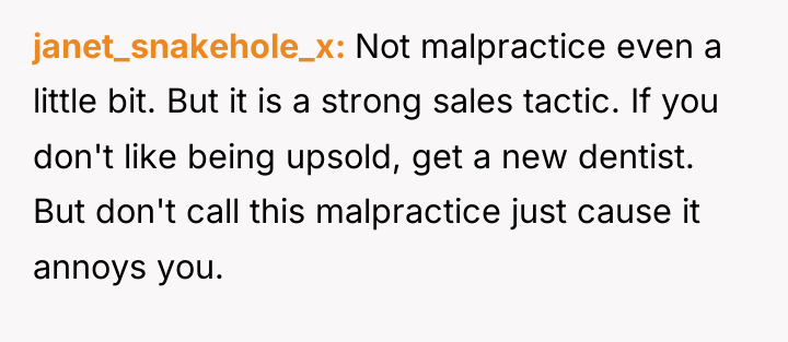 janet_snakehole_x Not malpractice even a little bit. But it is...