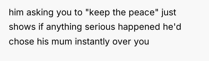 him asking you to "keep the peace" just shows if...