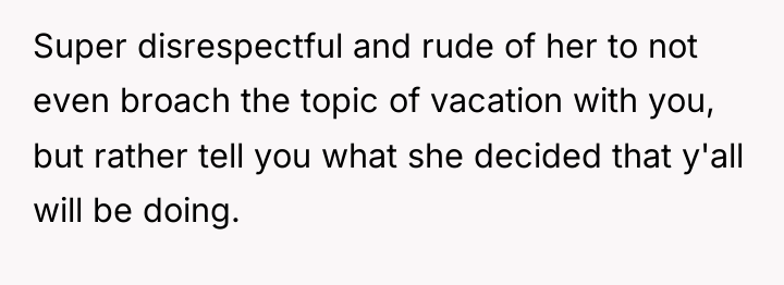 Super disrespectful and rude of her to not even broach...
