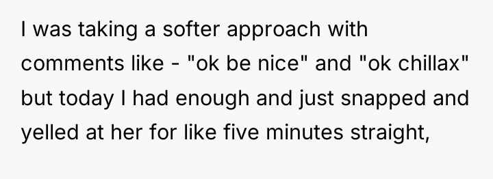 I was taking a softer approach with comments like -...