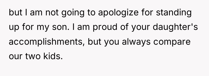 but I am not going to apologize for standing up...