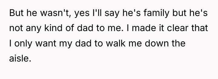 But he wasn't, yes I'll say he's family but he's...