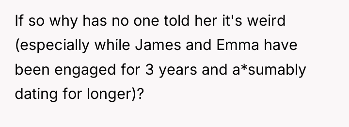 If so why has no one told her it's weird...