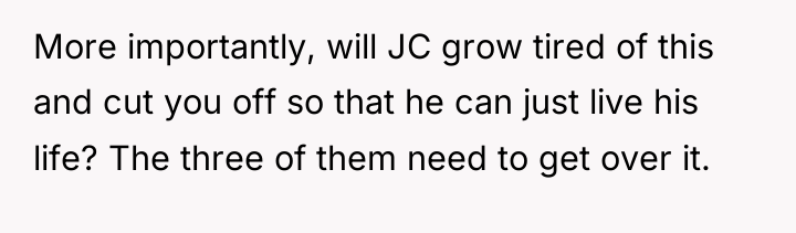 More importantly, will JC grow tired of this and cut...