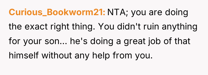 Curious_Bookworm21 NTA; you are doing the exact right thing. You...