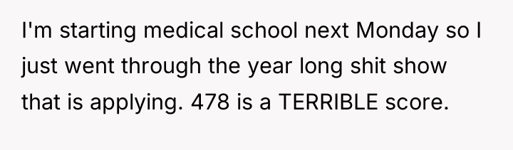 I'm starting medical school next Monday so I just went...
