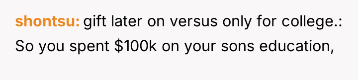 shontsu gift later on versus only for college.: So you...